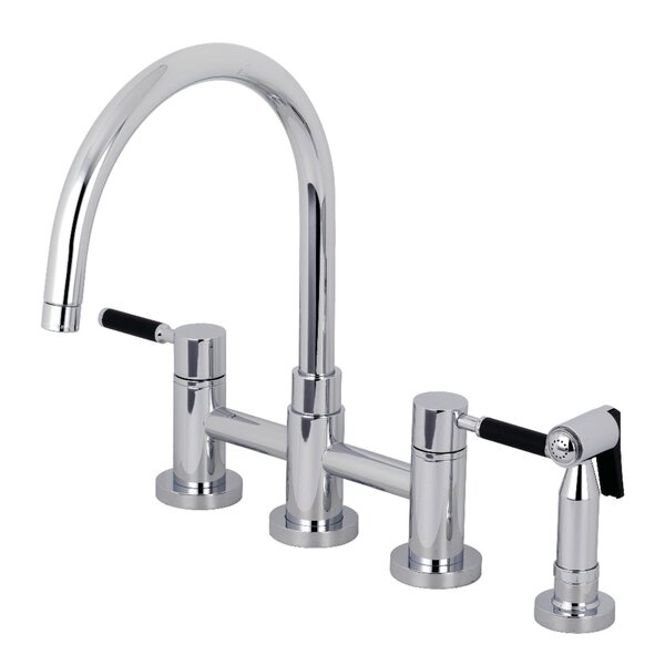 Concord Pull Down Bridge Faucet With Side Spray 